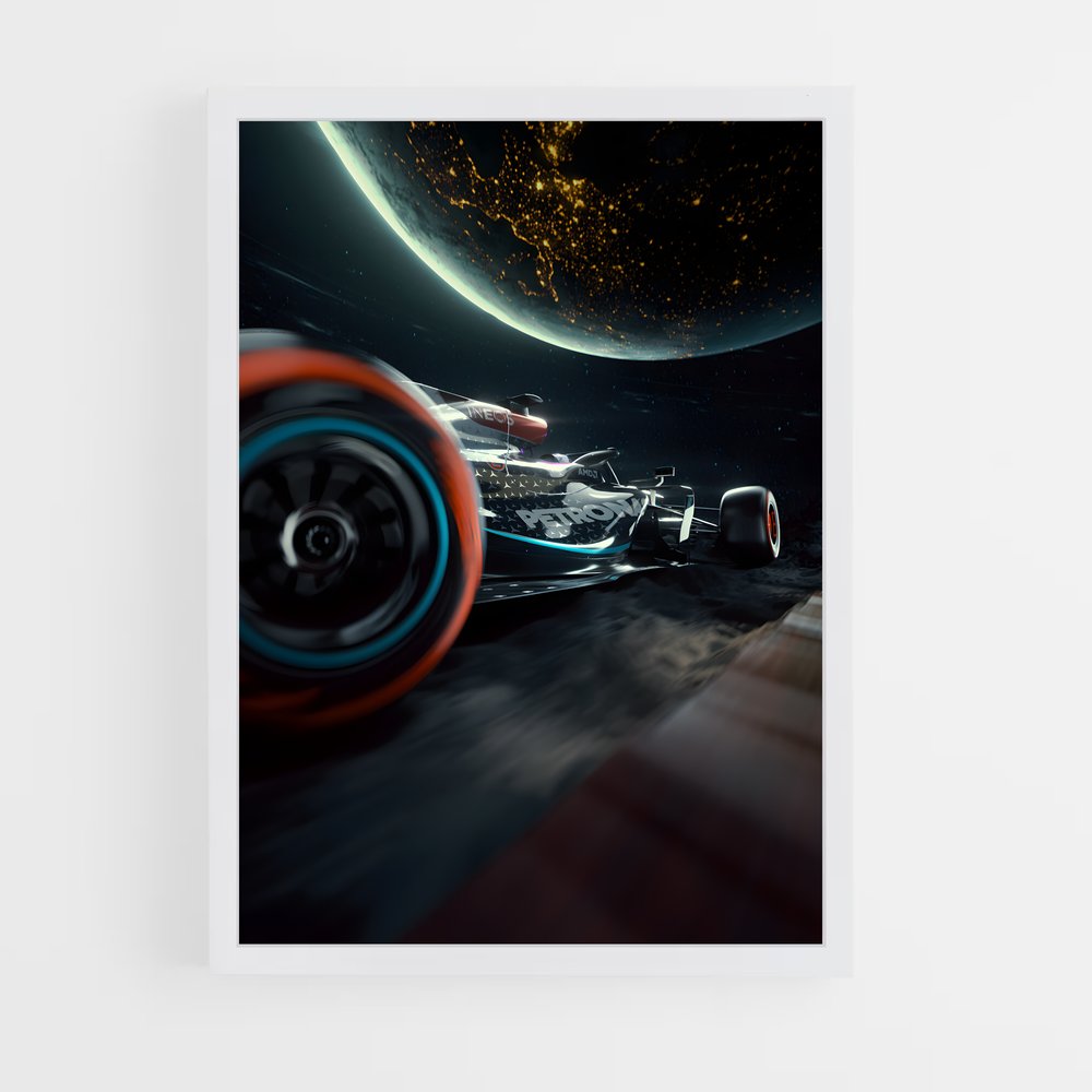 Poster Voyage Stellaire W12 – affiche Voitures de Formule 1 (vue 3)